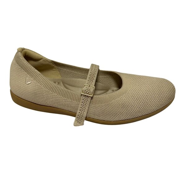 Vivaia Lightweight Round-Toe Flats Claire Walker Mary-Jane Size 38 Pale Beige - Picture 1 of 11